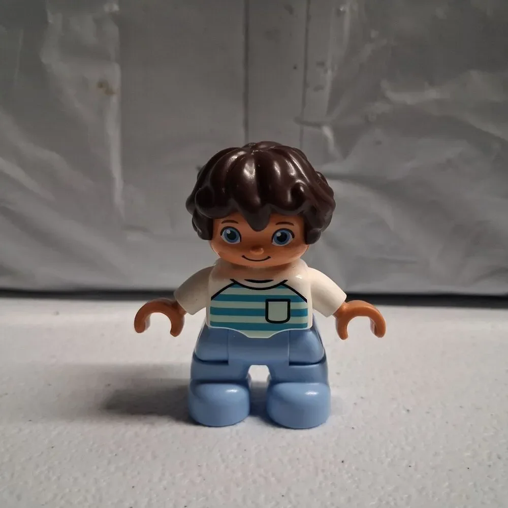 Lego Duplo Boy Child Figure Striped Shirt with Pocket